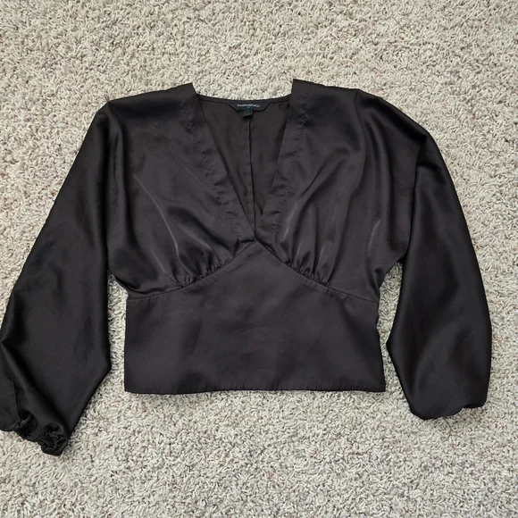 Banana Republic Cropped Blousant-Sleeve Blouse - size 2 - Picture 2 of 8
